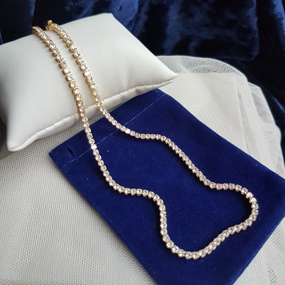 Swarovski Elements 18Gold Plated Delicate Tennis Bracelet NEW - Picture 16 of 17